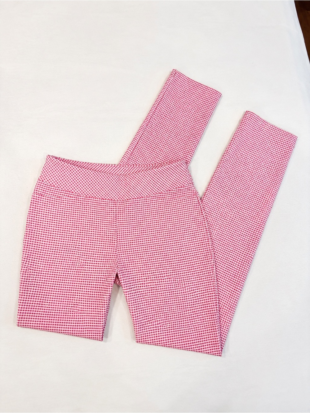 J. Crew Pink Gingham Leggings